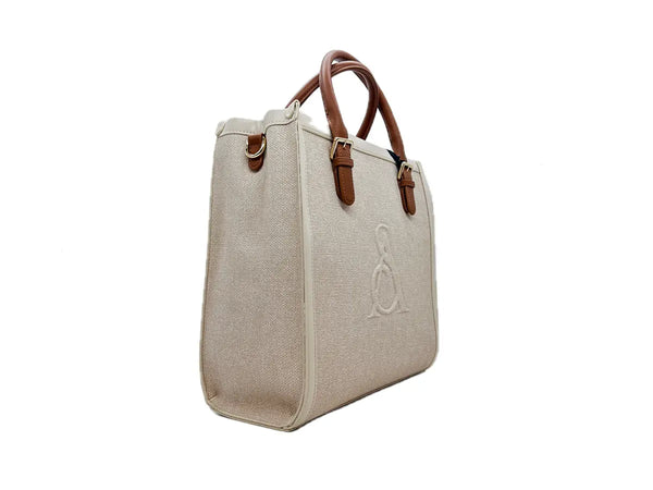 L'ATELIER DU SAC Borsa a mano donna RIVE GAUCHE BLANCHE Beige