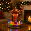 Carosello animato con luci led e movimento per decorazioni natalizie