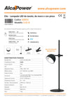 Alca Power Clio lampada da tavolo ricaricabile da 2,5W 180lm 3 in 1 portatile