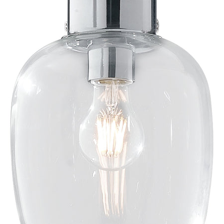 Lampada a sospensione 25W E27 diametro 18cm cromo GILDA