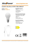 Alca Power A60 8W 220V 1100LM 4000K E27 lampada classica a led vetro bianco box da 2pz