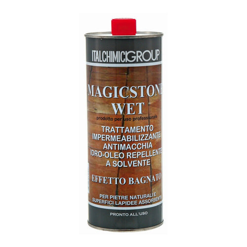 Italchimici Magicstone Wet 1lt impermeabilizzante idro oleo repellente trasparente a solvente effetto bagnato