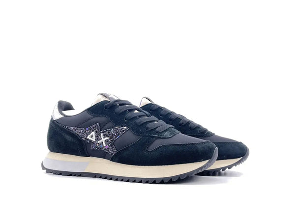 SUN 68 STARGIRL GLITTER LOGO Sneakers donna nere glitter