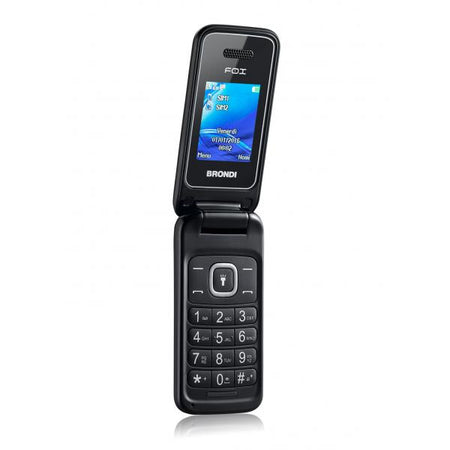 BRONDI FOX (NERO) - TELEFONO CELLULARE PER ANZIANI - TORCIA