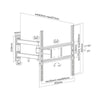 LINK STAFFA A MURO SUPPORTO TV 32-55 LED/LCD FINO A 35 KG A TRE SNODI G