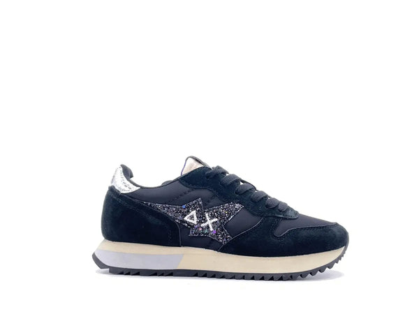 SUN 68 STARGIRL GLITTER LOGO Sneakers donna nere glitter