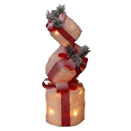 Pacchi regalo natalizi con LED luminosi, decorazione natalizia set da 3 pezzi