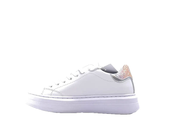 SUN68 Sneakers Donna Grace Bianco Argento
