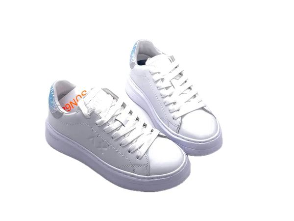 SUN68 Sneakers Donna Grace Bianco Argento