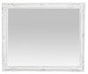 Biscottini Specchio Specchiera da parete e appendere verticale/orizzontale L47xPR4xH57 cm finitura bianco anticato.