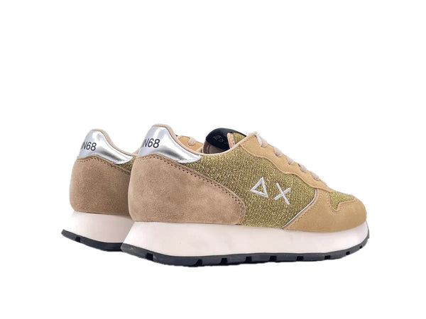 SUN 68 ALLY GLITTER TEXTILE Sneakers donna glitter oro