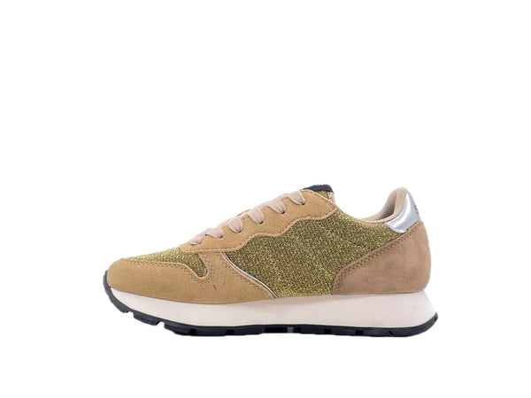 SUN 68 ALLY GLITTER TEXTILE Sneakers donna glitter oro
