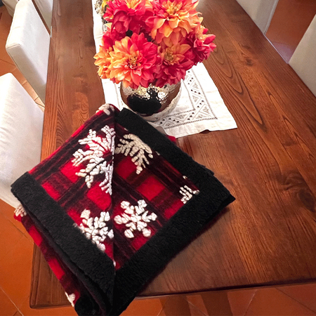 Plaid in lana fantasia scozzese Lucrezia Snow