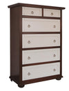 MOBILI 2G - Cassettiera 6 cassetti in legno arte povera shabby chic 90x40X127