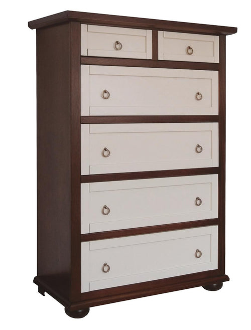 MOBILI 2G - Cassettiera 6 cassetti in legno arte povera shabby chic 90x40X127