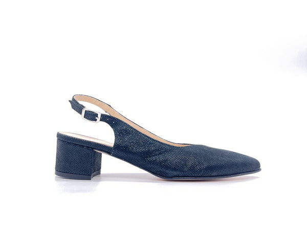 ELLEN Slingback basso Iron Nero