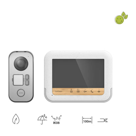 Avidsen videocitofono Bamboo View a 2 fili - con schermo da 7" portata 100 metri