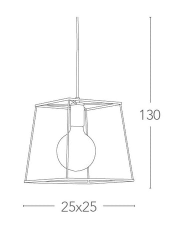 Sospesione paralume Minimal Metallo Lampadario Rustico Vintage E27