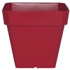 Vaso da fiori quadrato in plastica RIVIERA Solilla - 49 x 49 x H 50 cm - 65 L - Rosso