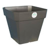 Vaso da fiori quadrato in plastica RIVIERA Solilla - 49 x 49 x H 45 cm - 65 L - grigio glitterato