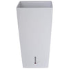 RIVIERA Eva Nuovo vaso di fiori quadrato in plastica - 28 x 28 x H 52 cm - 31 L - Bianco