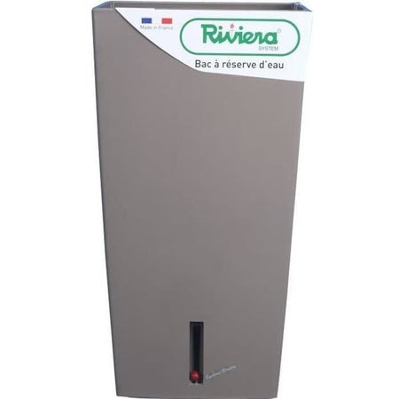 RIVIERA Eva Nuovo vaso di fiori quadrato in plastica - 28 x 28 x H 52 cm - 31 L - Taupe