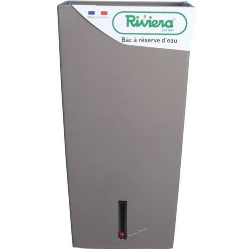 RIVIERA Eva Nuovo vaso di fiori quadrato in plastica - 28 x 28 x H 52 cm - 31 L - Taupe