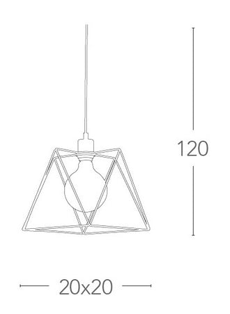 Sospensione Rustica Vintage paralume Metallo Lampadario Interno E27