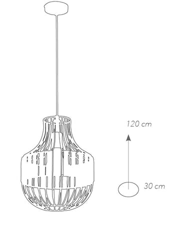 Lampadario a Sospensione Metallo Nero Vetro Rustico Vintage E27