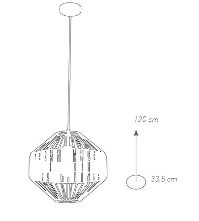 Lampadario Sospensione paralume Gabbia Metallo Nero Vetro Rustico Vintage E27