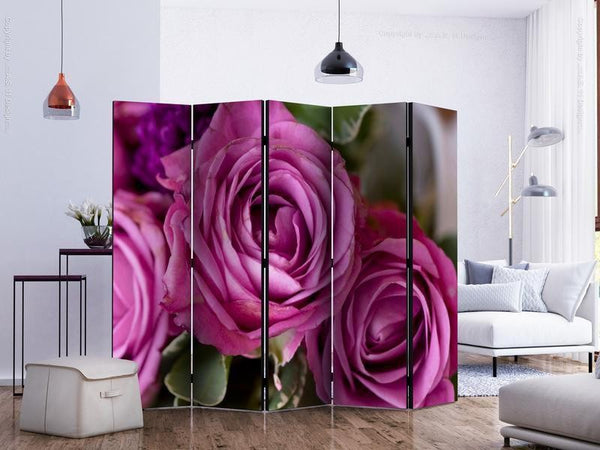 Paravento Bunch of lila flowers II [Room Dividers]