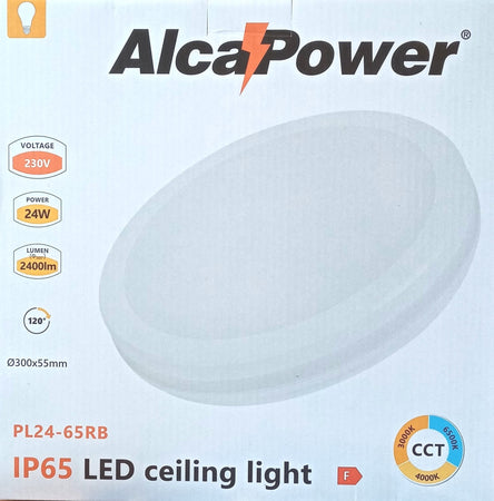 Alca Power plafoniera led tonda 24W 2400lm IP65 - per esterni ed interni
