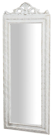 Biscottini Specchiera Biscottini da Parete Rettangolare 35x4x90 Arredo Casa Legno Bianco