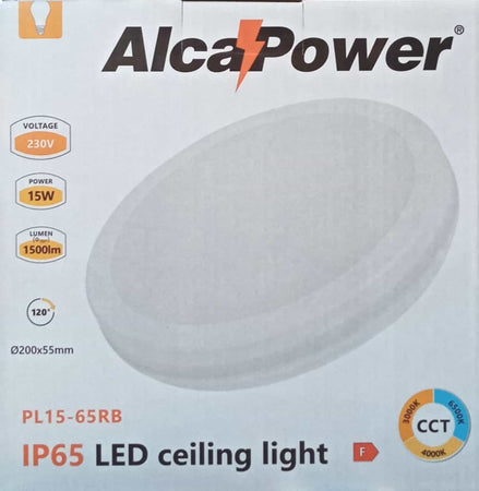Alca Power plafoniera led tonda 15W 1500lm IP65 - per esterni ed interni
