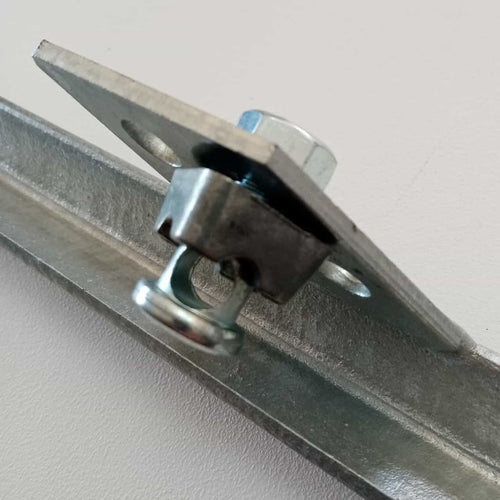 Dispersore a croce paletto da 1,0mt per messa a terra zincato + morsetto