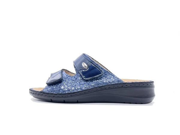 GRUNLAND DAMI Ciabatte donna sanitarie a due strappi avio con plantare estraibile