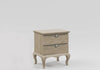 MOBILI 2G - COMODINO 2 CASSETTI MODERNO IN LEGNO FRASSINO GRIGIO 54x39x60