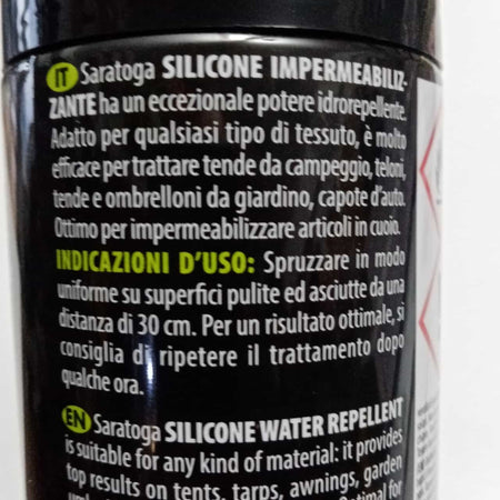 Saratoga 400ml silicone impermeabilizzante trasparente per tessuti e cuoio