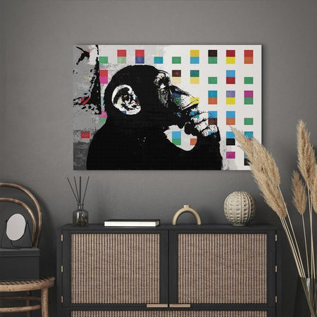 Quadro Banksy The Thinker Monkey