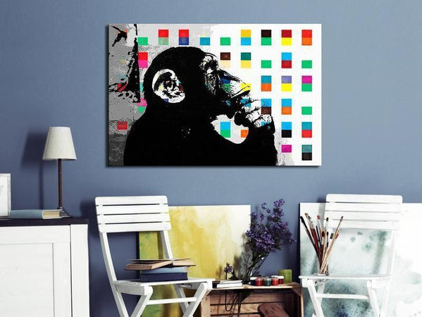Quadro Banksy The Thinker Monkey