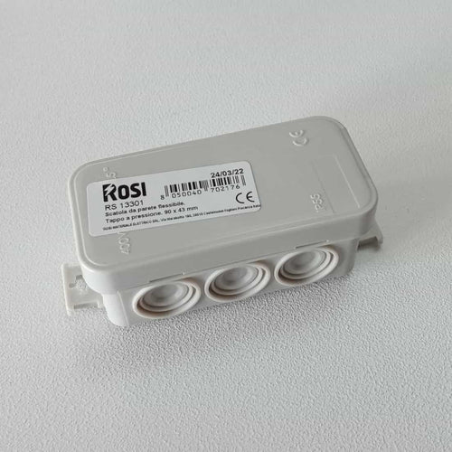 Cassetta derivazione L 90 x H 43 x P 39mm IP55 preforata minibox rettangolare