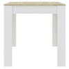 Tavolo da Pranzo Cucina Rettangolare Moderno in Legno 120x80x74cm Bianco e Acero