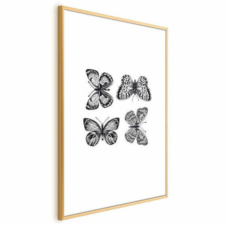 Poster - Four Butterflies