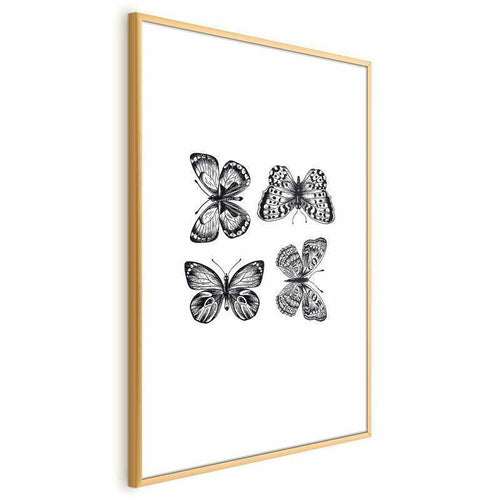 Poster - Four Butterflies
