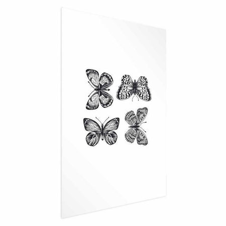 Poster - Four Butterflies