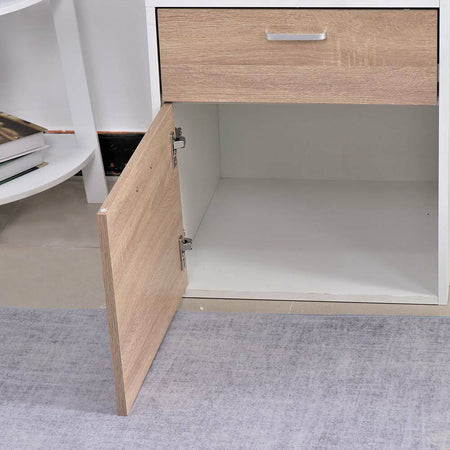 Scrivania con Cassettiera Libreria e Porta Scanner Tavolo Computer Casa Ufficio