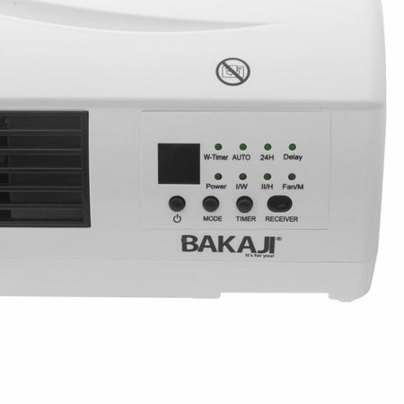 Termoventilatore Ceramico Elettrico a parete Modello Onda 2000W con Timer 24H