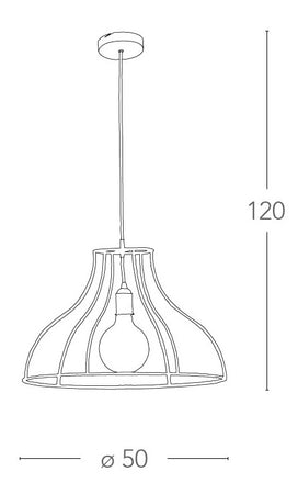 Lampadario Sospensione Minimal Cavo Rosso Metallo Oro Rosa Moderno E27