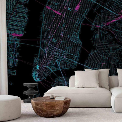 Carta da Parati Manhattan Blu