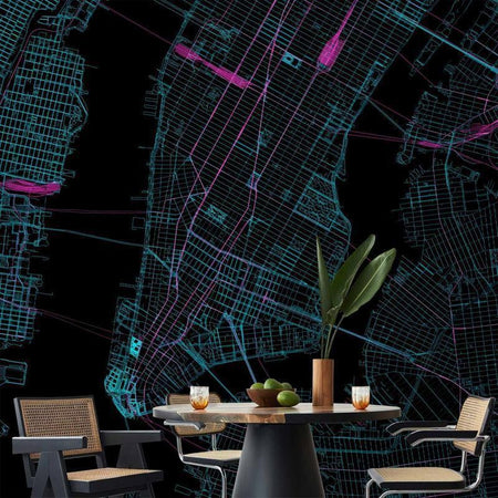 Carta da Parati Manhattan Blu